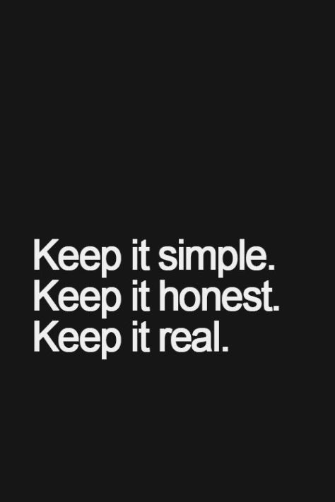 Keep it simple